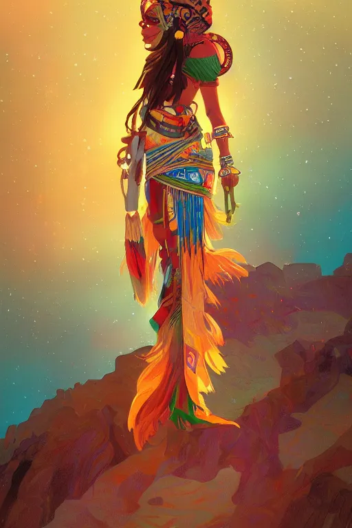 Image similar to Hopi kachina, cinematic lighting, soft bokeh, fantasy, modern, colourful, highly detailed, digital painting, artstation, deviantart, concept art, sharp focus, illustration, by alphonse mucha