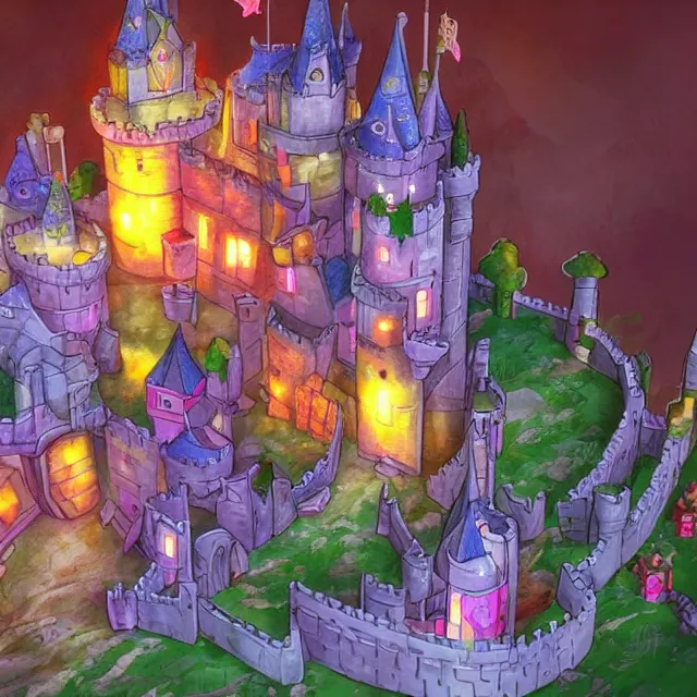 Image similar to castle made out of candy detailed scenery artwork, candy scenery artwork, fourth dimension, artstation!! pixiv!!