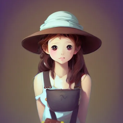 Image similar to personification of chocolate cupcake, cute hats, digital illustration by artgerm, tooth wu, studio ghibli, deviantart, sharp focus, artstation