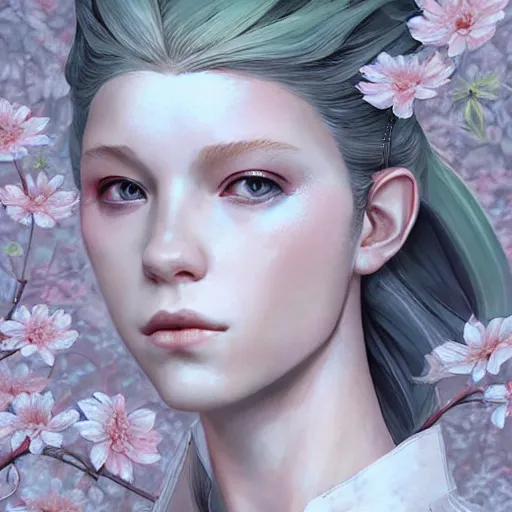 Image similar to highly detailed digital painting of Hunter Schafer as Jules as a fairy elf, intricate, elegant, smooth, sharp focus, in the style of Nixri Yoji Shinkawa and Stina Persson