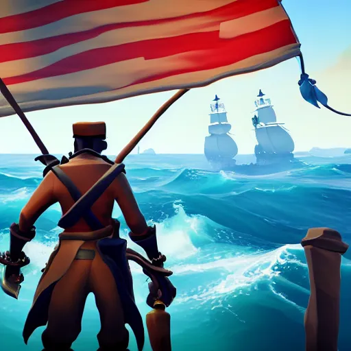 Prompt: sea of thieves screenshot of barack obama