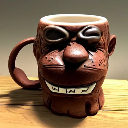 Image similar to ceramic mug in the shape of freddy fazbear