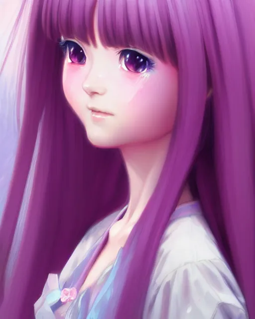 Image similar to portrait Anime Pink royal princess girl cute-fine-face, pretty face, realistic shaded Perfect face, fine details. Anime. realistic shaded lighting by katsuhiro otomo ghost-in-the-shell, magali villeneuve, artgerm, rutkowski Jeremy Lipkin and Giuseppe Dangelico Pino and Michael Garmash and Rob Rey