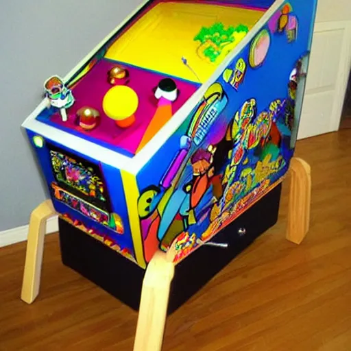 Prompt: katamari!!!!!! damacy pinball machine