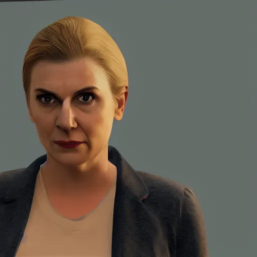 Image similar to Kim Wexler from Better Call Saul as a GTA character portrait