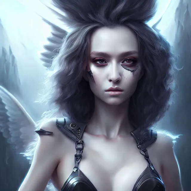 Prompt: epic professional digital portrait art of seraph 👩‍💼😉,best on artstation, cgsociety, wlop, Behance, pixiv, astonishing, impressive, outstanding, epic, cinematic, stunning, gorgeous, concept artwork, much detail, much wow, masterpiece.
