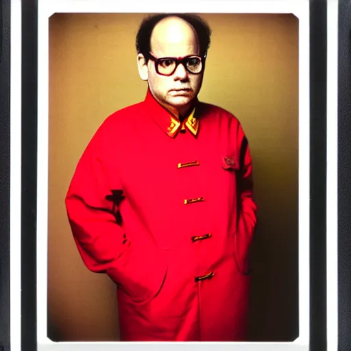 Prompt: polaroid of george costanza wearing chinese communist clothing, colored, taschen, award - winning, by nan goldin