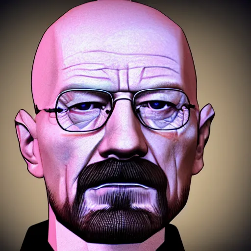 Image similar to Walter White low poly render