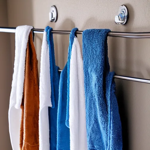 Image similar to a bathrobe belt on a towel rack