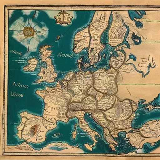 Image similar to 1 6 th century map of a portuguese empire on the planet of mars, old, colonization, age of discoveries