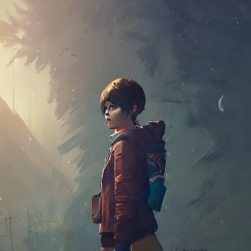 Image similar to astronauta, style game life is strange of square enix, trending on artstation, painted by greg rutkowski, render with game the last of us parte ii details