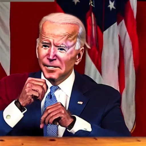 Image similar to joe biden becoming iron man