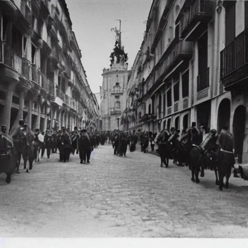 Prompt: A photo of a Madrid from the Spanish Civil War