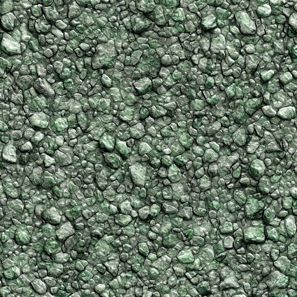 Image similar to long green crystals sticking out of the rock surface, detailed ground terrain albedo texture, flat, 2 d texture, seamless