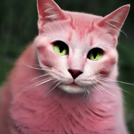 Prompt: photo of pink cat