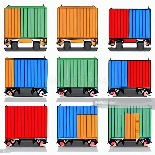 Prompt: stockphoto vector illustration of the future of cargo trucks