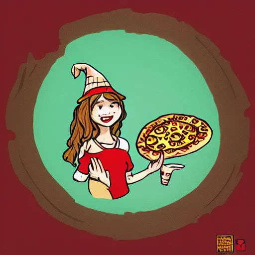 Image similar to infinite pizza witch