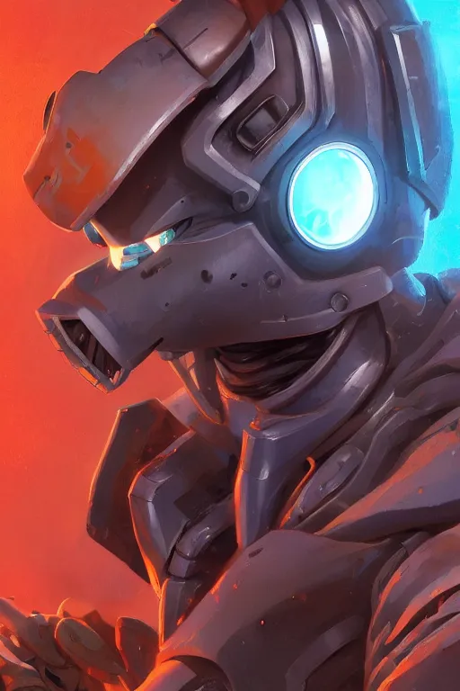 Image similar to epic mask helmet robot ninja portrait stylized as fornite style game design fanart by concept artist gervasio canda, behance hd by jesper ejsing, by rhads, makoto shinkai and lois van baarle, ilya kuvshinov, rossdraws global illumination radiating a glowing aura global illumination ray tracing hdr render in unreal engine 5