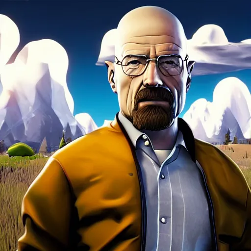 Prompt: walter white fortnite skin, high resolution