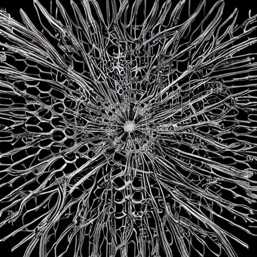 Image similar to Ferrofluid, evil nanobot, organic liquid metal, alien bioweapon, generative technology, mechanical morph engine, gears of death, conspiracy theory, spikes, pins, needles, thorns, nails