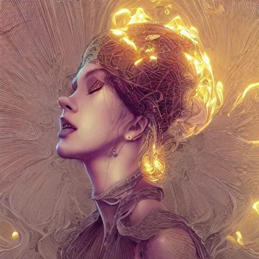 Image similar to the portrait of a sensual lemon that resembles an absurdly beautiful, graceful, elegant woman, an ultrafine hyperdetailed illustration by kim jung gi, irakli nadar, intricate linework, bright colors, octopath traveler, final fantasy, unreal engine 5 highly rendered, global illumination, radiant light, detailed and intricate environment