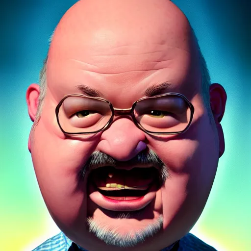 Prompt: an epic marvel comic book style portrait painting of shaved kyle gass, character design by mark ryden and pixar and hayao miyazaki, unreal 5, daz, hyperrealistic, octane render, cosplay, dynamic lighting, intricate detail, harvest fall vibrancy, cinematic