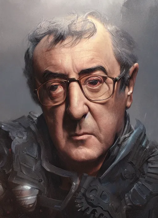 Prompt: Portrait of Peter Sellers, marvel comics, dark, intricate, highly detailed, smooth, artstation, digital illustration by Ruan Jia and Mandy Jurgens and Artgerm and Wayne Barlowe and Greg Rutkowski and Frank Frazetta