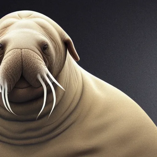 Image similar to if a walrus were human, photorealistic 4K.