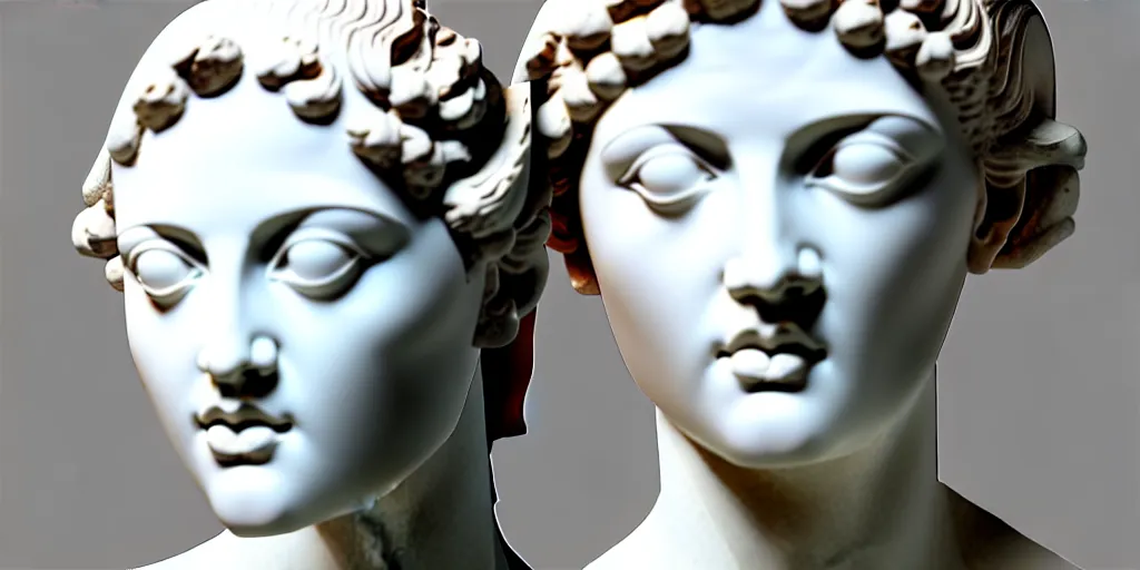 Image similar to ancient greek sculpture of rihanna, white marble, ultra realistic, studio photo, detailed.
