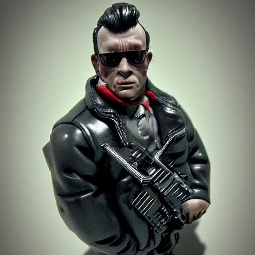 Prompt: a realistic t - 8 0 0 terminator mobster