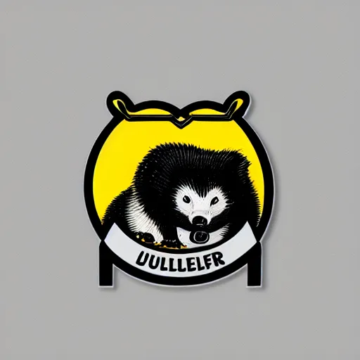 Image similar to hufflepuff badger sticker