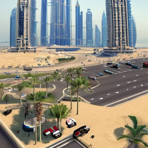 Prompt: gta : dubai by felix kelly