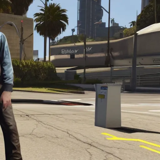 Prompt: elon musk as a character in gta v, highly detailed