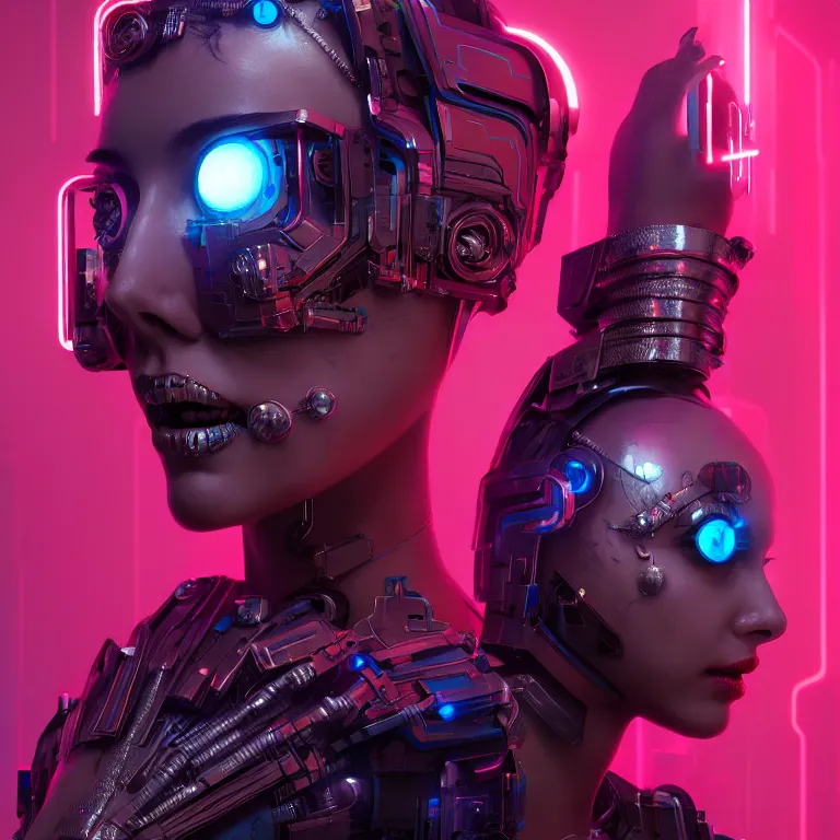 Prompt: futuristic cyberpunk tribal aprincess in skull mask symmetrical artwork by Tooth Wu and wlop and beeple. octane render, trending on artstation, greg rutkowski very coherent symmetrical artwork. cinematic, hyper realism, high detail, octane render, 8k