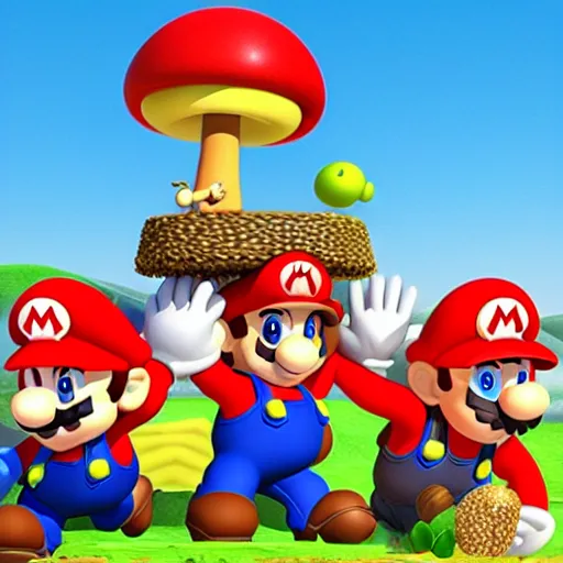 Image similar to mario finds a mushroom