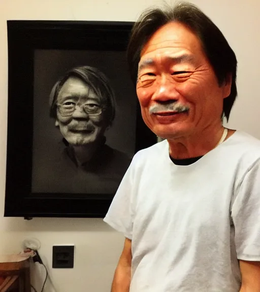 Prompt: shigeru miyamoto as an old man, portrait, photo, award winning