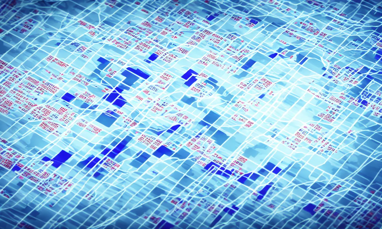 Prompt: business data graphs and web traffic, straight on camera