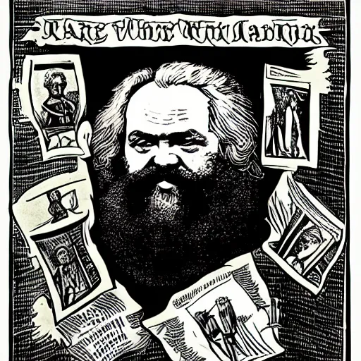 Prompt: karl marx in arcane