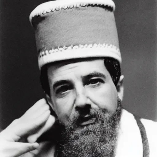 Prompt: buba corelli wearing fez