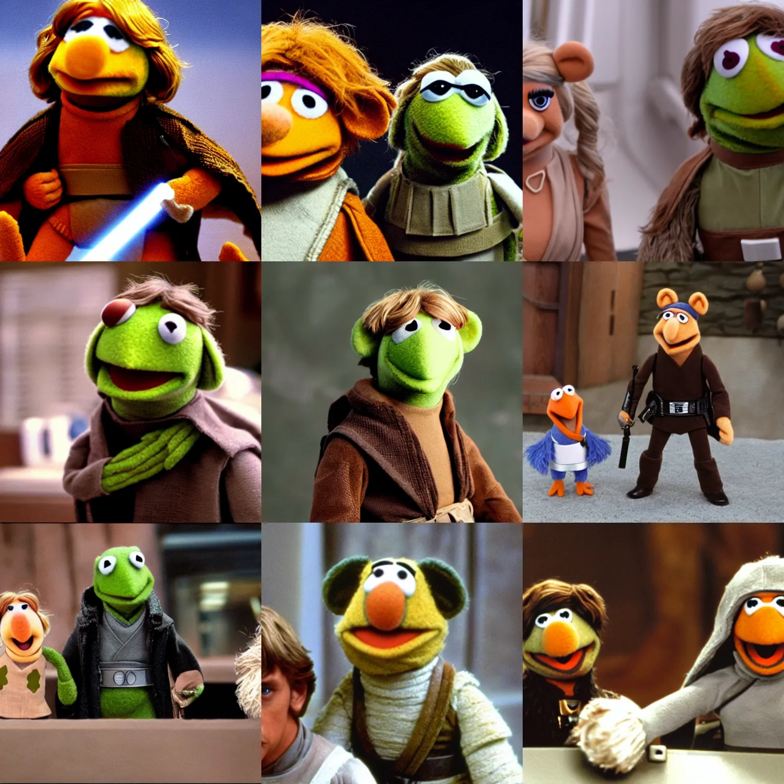 Prompt: Luke Skywalker in The Muppets