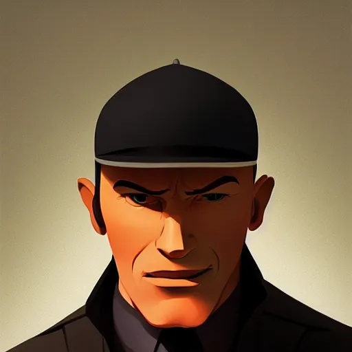 Image similar to face icon minimalist agent 0 0 7, loftis, cory behance hd by jesper ejsing, by rhads, makoto shinkai and lois van baarle, ilya kuvshinov, rossdraws global illumination