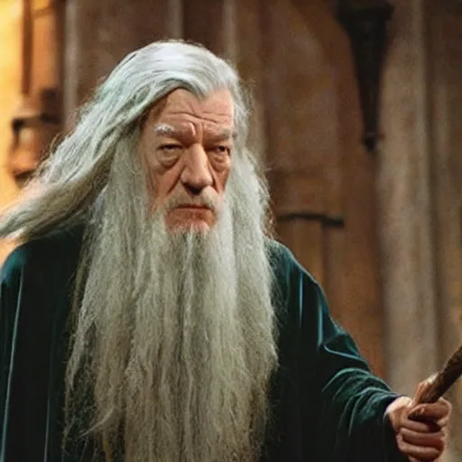 Image similar to ian mckellen as dumbledore in harry potter