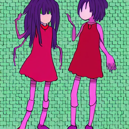 Image similar to monoko and monoe yume Nikki