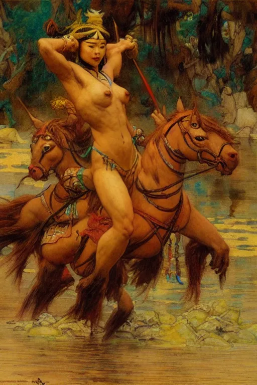 Prompt: water margin, painting by gaston bussiere, katsuya terada, frank frazetta, tom of finland, trending on artstation