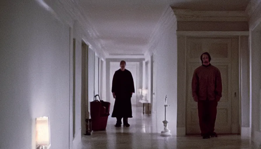 Prompt: screen shot of the shining, ambient lighting, cinematic, epic, demonic