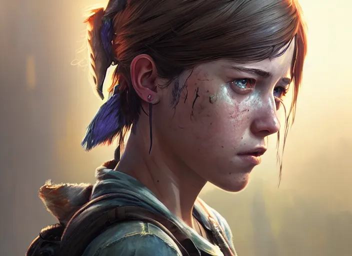 Prompt: highly detailed portrait of chloe price, in the last of us, stephen bliss, 8 k, unreal engine, fantasy art by greg rutkowski, loish, rhads, ferdinand knab, makoto shinkai and lois van baarle, ilya kuvshinov, rossdraws, tom bagshaw, global illumination, radiant light, detailed and intricate environment