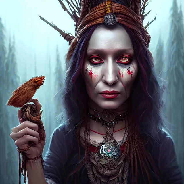 Prompt: epic professional digital portrait art of teen Baba Yaga 👩‍💼😉,best on artstation, cgsociety, wlop, Behance, pixiv, astonishing, impressive, outstanding, epic, cinematic, stunning, gorgeous, concept artwork, much detail, much wow, masterpiece.