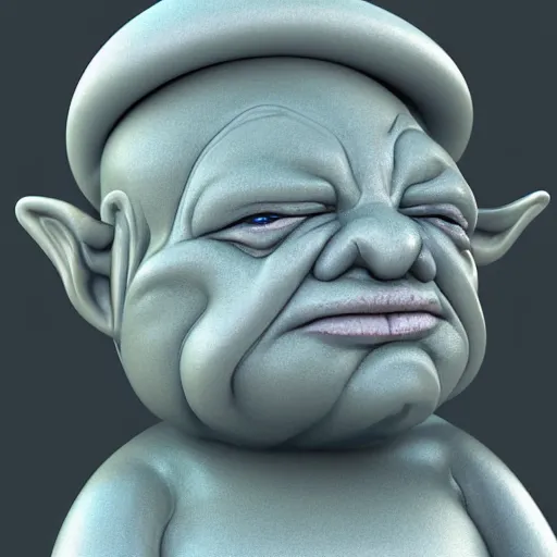 Prompt: a shiny ceramic chubby old woman alien with wrinkles and white hair, 3d render, shiny ceramic, by fernando botero, 8k resolution, digital art, sigma 85mm f/1.4