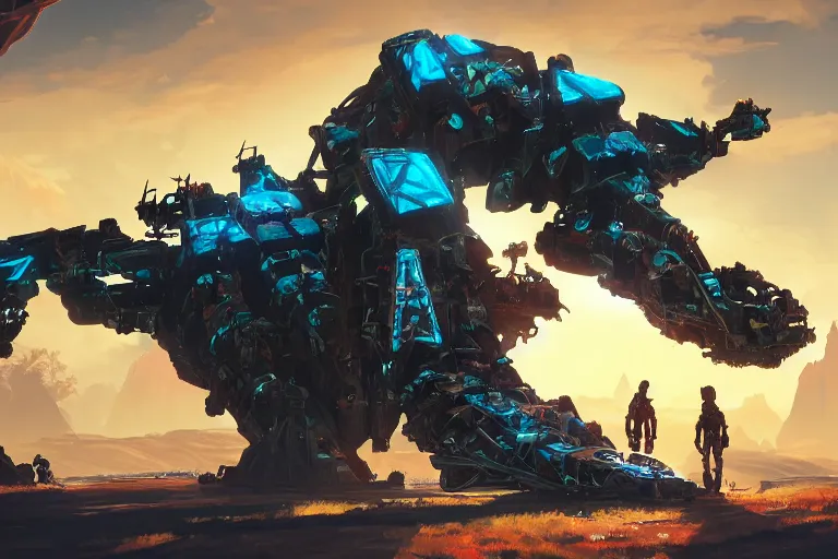 Image similar to sunwing machine mecanical creature robot of horizon forbidden west horizon zero dawn bioluminiscence global illumination ray tracing hdr fanart arstation by ian pesty and alena aenami artworks in 4 k