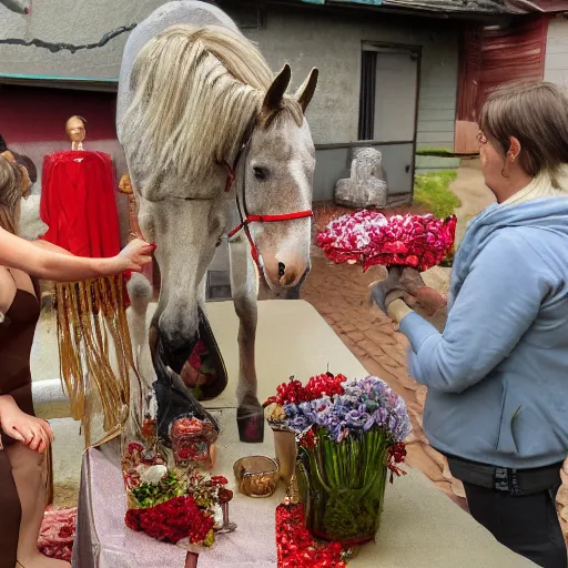 Image similar to offerings for the horse goddess